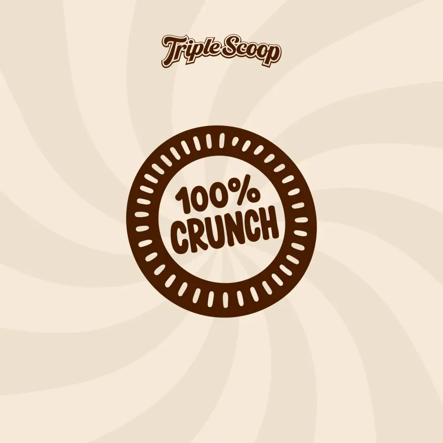 The Crumble King 100% crunch badge