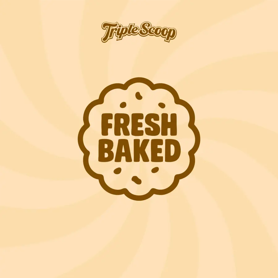 The Dough Drip fresh baked badge